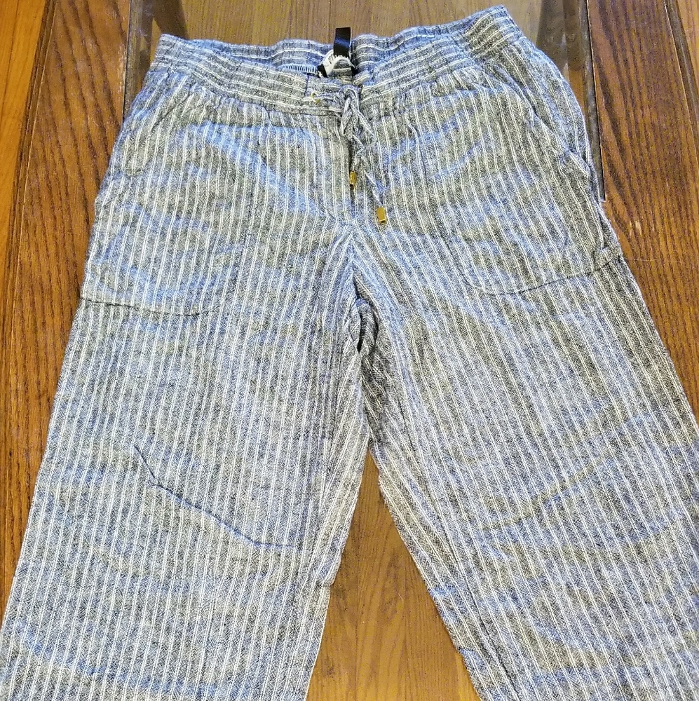 Ellen Tracy Ladies Drawstring Linen Pant